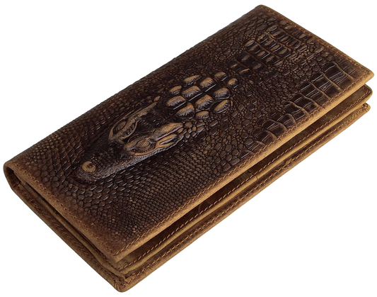 Dives Genuine Long Leather Wallet