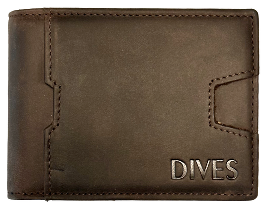 Cowhide Leather Money Clip Bifold Wallet